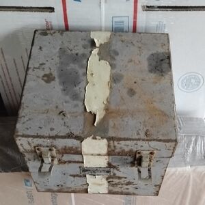 Vintage Metal 1940's Storage Box